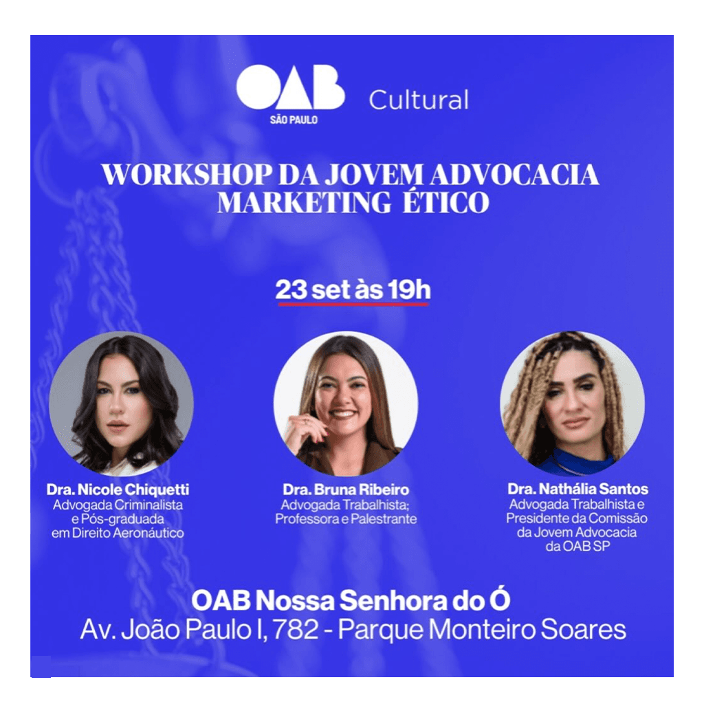 Workshop da jovem Advocacia: Marketing Ético: como se comunicar de forma ética e estratégica?